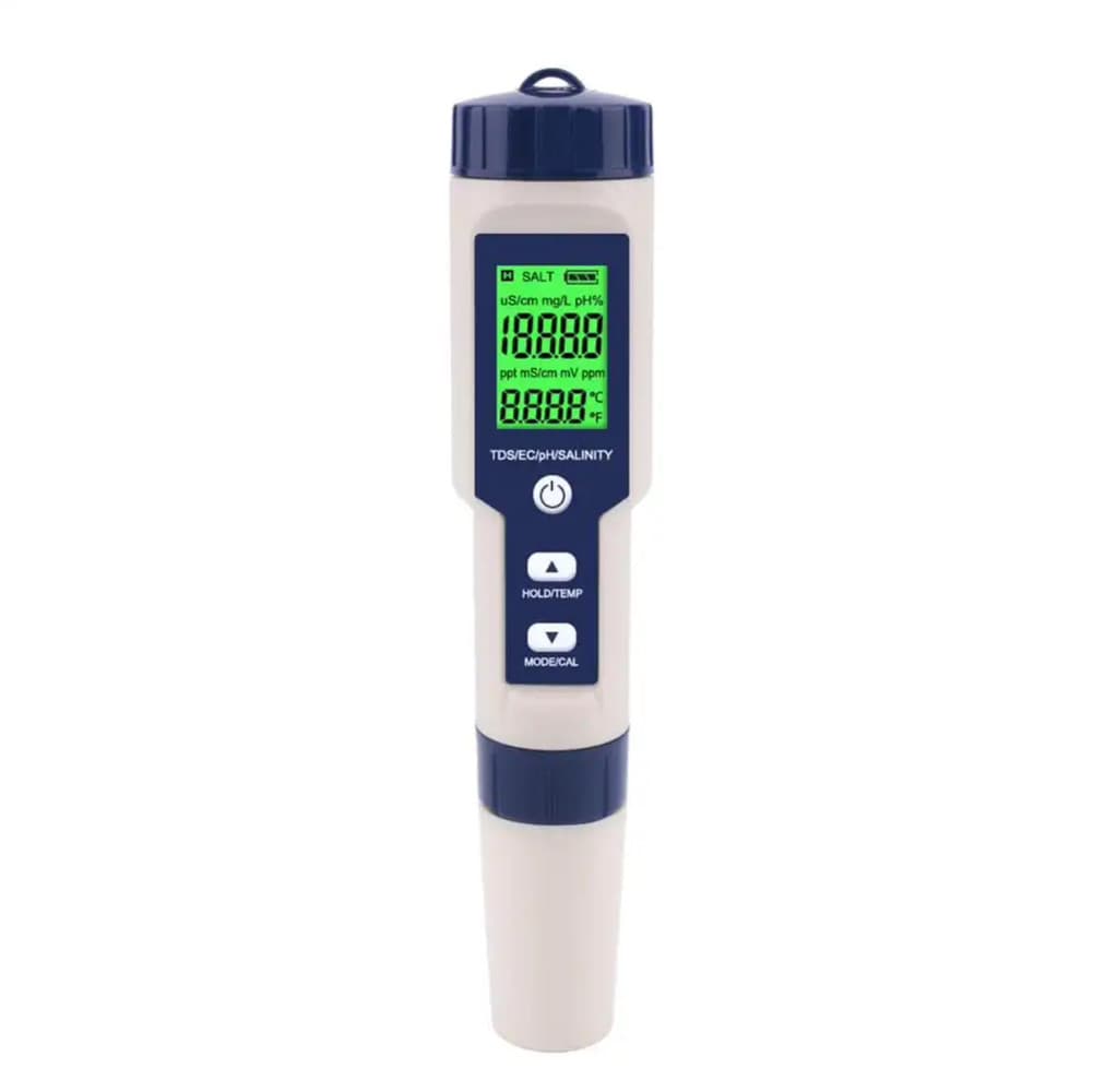 Silver Life Dijital Su Kalitesi Test Cihazı 5'i 1 Arada (0–10000 µS/cm)